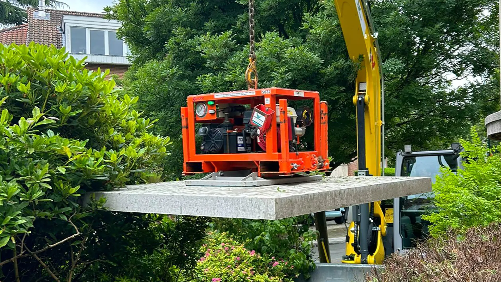 deplacement de dalles avec camion ventouse